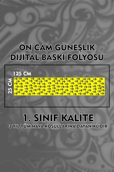 3M Joker HAHA Ön Cam Güneşlik Folyo / Dijital Baskı / Yapışkanlı Folyo / Araç...