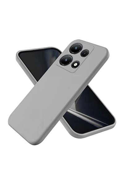 HANPORIUM Infinix Note 30 Pro Compatible Silicone Case - Flexible Pastel Color Cover with Camera Protection - Gray