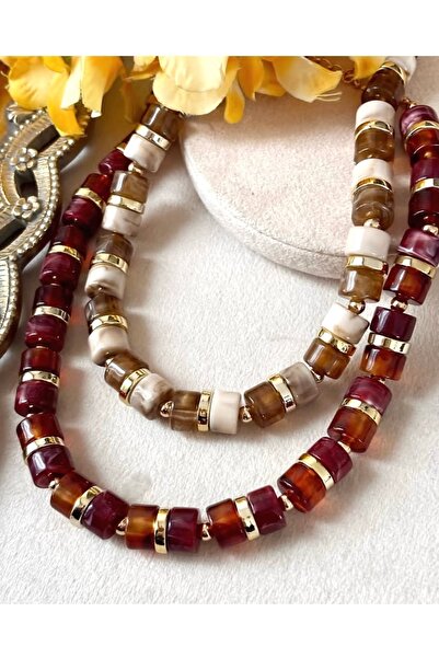 Miri Aksesuar Kemik gold detaylı kolye