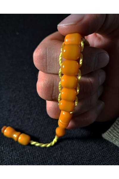 Muammer Köksal Design مسبحة زازا الحلزونية العثمانية باللون البرتقالي