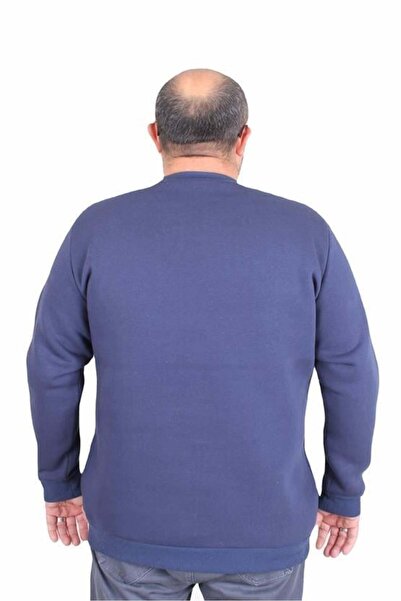 Starbattal Plus Size Men's Sweat - Crew Neck, Indigo 24200