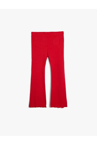 Koton Espadrille-Leggings Basic aus gerippter Baumwolle