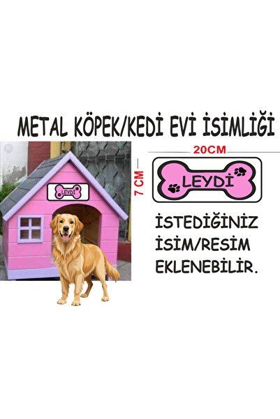 sıradışıhediyem Sadece Isimlik Metal Köpek Kulübesi Isimlik, Köpek Kulübe Isim Kedi Evi Isimlik