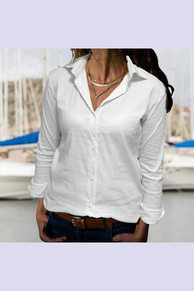 Moda Monisa Cămașă de damă | Din material flexibil | Croială standard | Pentru utilizare zilnică