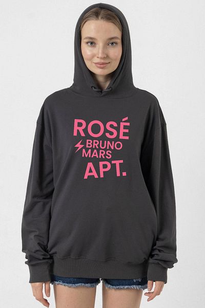 Tshirthane Blackpink Rose Bruno Mars Apt - Smoked Women's Hoodie 2Ip