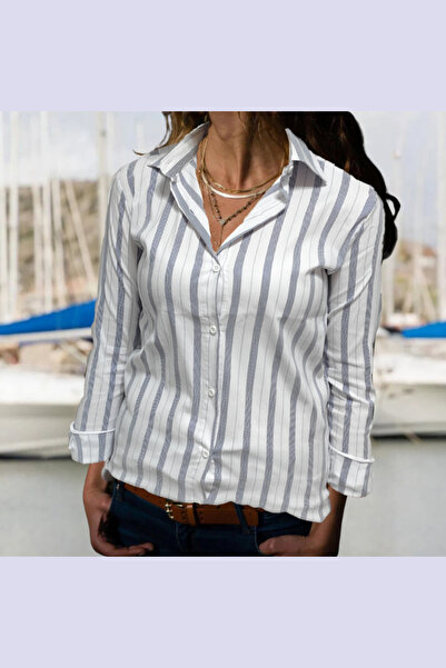 Moda Monisa Γυναικείο πουκάμισο |   Υφαντό ελαστικό ύφασμα |   Κανονικό καλού...