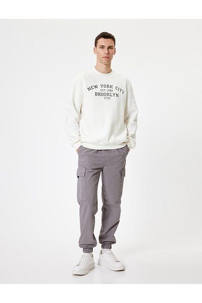 Koton Joggerhose mit Cargotaschen und Schnürung an der Taille aus Baumwolle