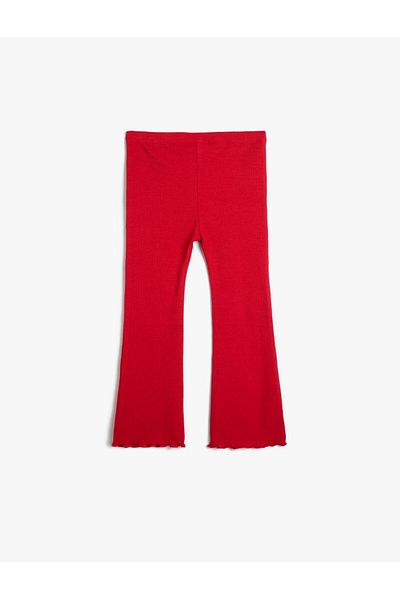 Koton Espadrille-Leggings Basic aus gerippter Baumwolle