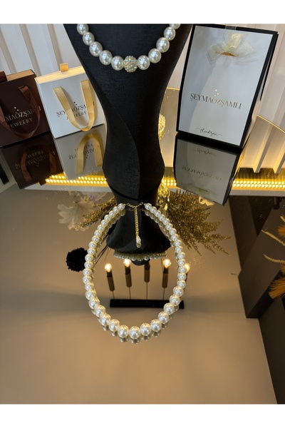 Şeyma ÖZŞAMLI ZİRKON TAŞ UÇLU İNCİ KOLYE