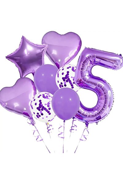 CANSIN 5 YAŞ MOR BALON SET