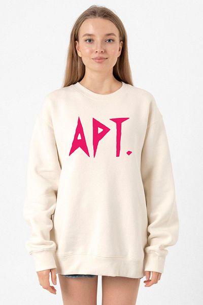 Tshirthane Blackpink Apt Ecru Women's 2Ip Sweatshirt