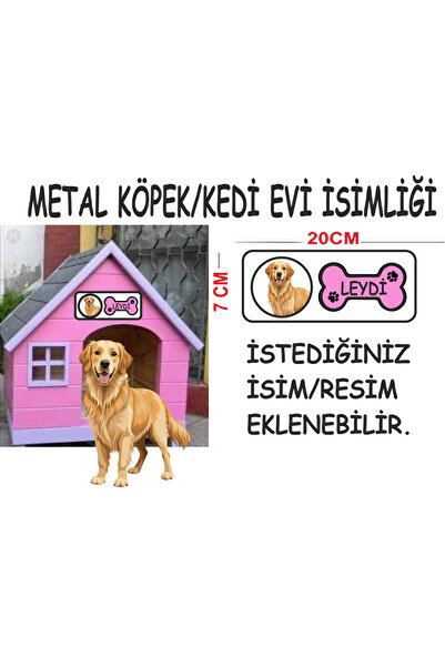sıradışıhediyem Sadece Isimlik Metal Köpek Kulübesi Isimlik, Köpek Kulübe Isim Kedi Evi Isimlik