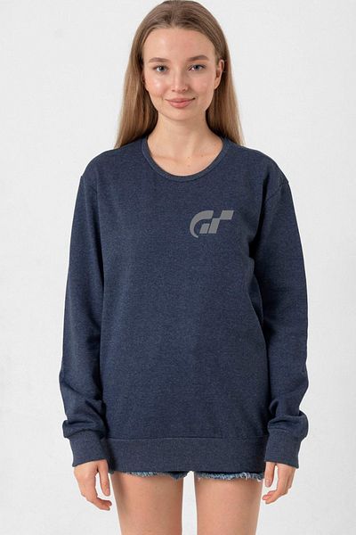 Tshirthane Gran Turismo Pocket Logo Indigo Women's 2Ip Sweatshirt