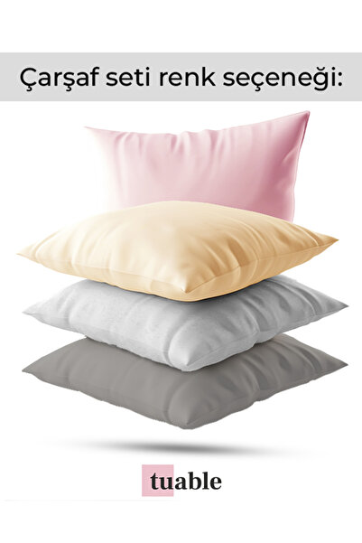 Tuable Comfort 100% Cotton Fitted Sheet with Pillowcases Single/Double - Sheet Set