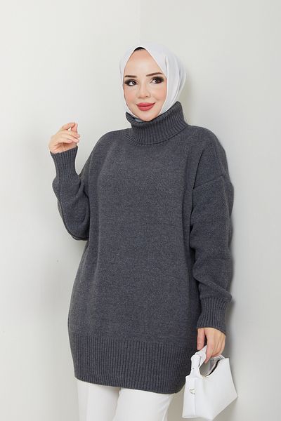 Pamuk Butik Pulover de damă cu gât tricotat