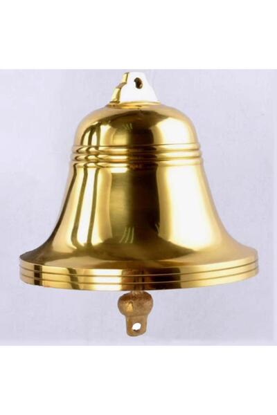Petinka Dekoratif Duvar Kapı Toplanma Çanı Çap 10Cm Pirinç Döküm