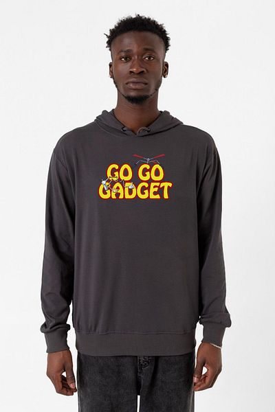 Tshirthane Ανδρική κουκούλα Inspector Gadget Smoked Go Go Gadget 2ip