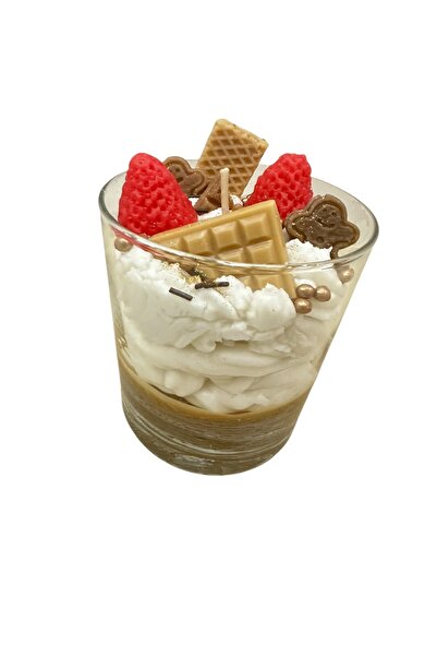 magnocandles Κρεμώδης κερί σόγιας σε κύπελλο με άρωμα σοκολάτας Cafe Latte, ζεστή και χαλαρωτική ατμόσφαιρα