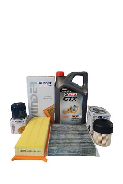 WUNDER RENAULT SYMBOL 1.5 DCİ PERİYODİK FİLTRE YAĞ BAKIM SETİ 2013-2018 UYUMLU