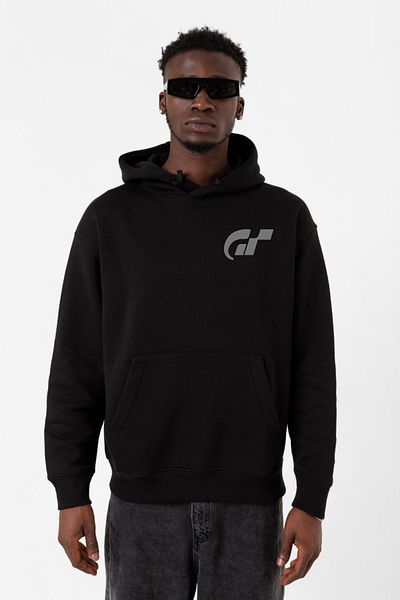 Tshirthane Мъжки суитшърт с качулка Gran Turismo Pocket Logo, черен, 3ip