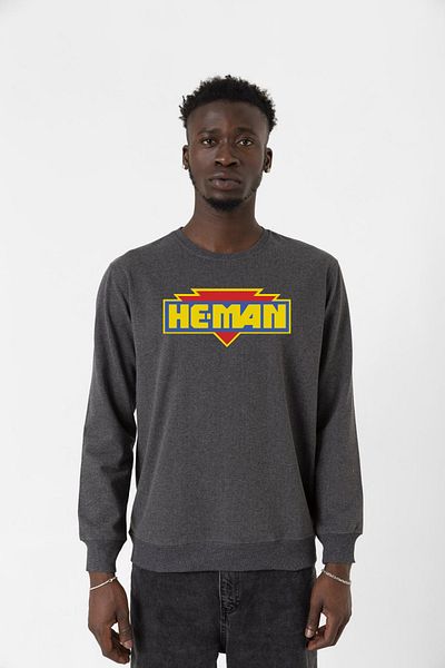 Tshirthane Ανδρικό φούτερ He Man Logo Smoked 2ip