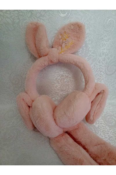 Fua Shop Children's Plush Bow Movable Ear Movable Sound Winter Earmuff
