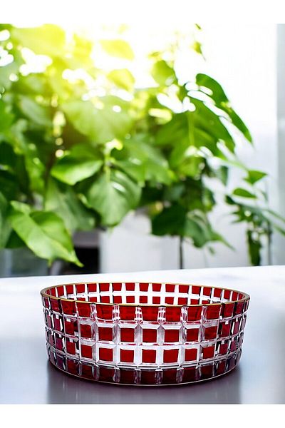 Paşabahçe Crystal Cut Cardelin Presentation Bowl