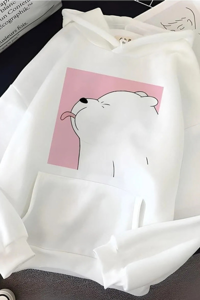 Wish BF Γυναικείο φούτερ με κουκούλα με τύπωμα Με τσέπη καγκουρό Άνετη εφαρμο...