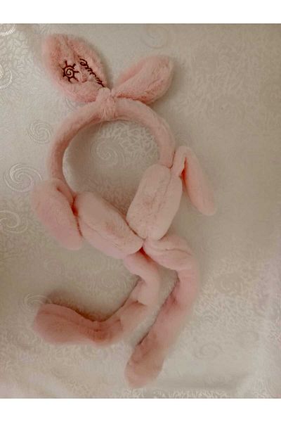 Fua Shop Children's Plush Bow Movable Ear Movable Sound Winter Earmuff