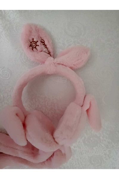 Fua Shop Children's Plush Bow Movable Ear Movable Sound Winter Earmuff