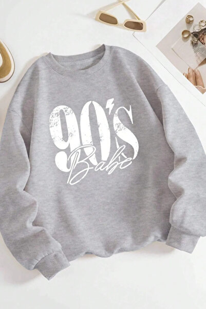 Wish BF Unisex 90'S Printed Ανδρικό Φούτερ 2 νημάτων Συμπαγής Ύφασμα (Εσωτερι...