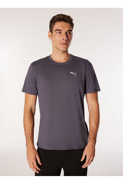 Puma Ανδρικό μπλουζάκι με γκρι λαιμόκοψη 52498969   - ΤΕΕ RUN CLOUDSPUN SS