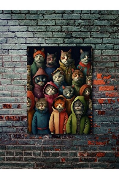 ZNC Χαριτωμένη γάτα, αφίσα του κόσμου των ζώων, αφίσα από χαρτί προσαρμοσμένη...