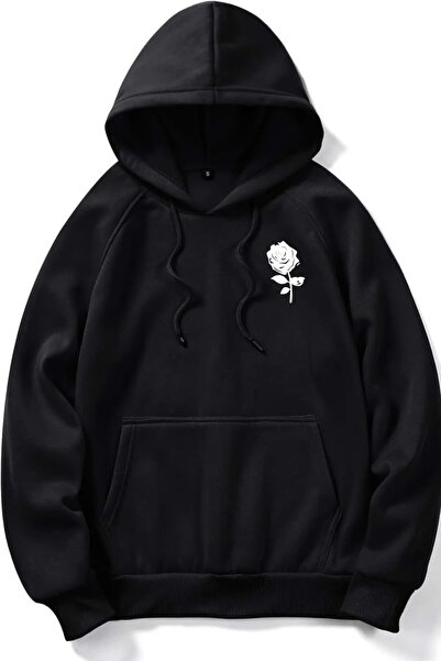 Wish BF سويت شيرت بغطاء للرأس باللون البني على الجانب الأيسر من الصدر باللون ...