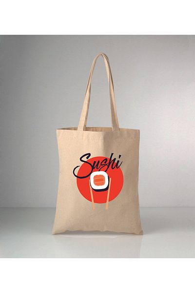 GİFTORA Sushi Printed Raw Cloth 35X40 Shoulder Bag