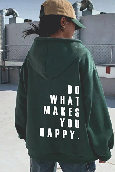 Wish BF Hanorac cu glugă unisex, colorat, cu mesajul „Do What Makes Happy You...
