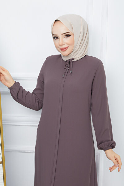 ESRE GİYİM Крепова тканина хіджабу з коміром і зав'язками