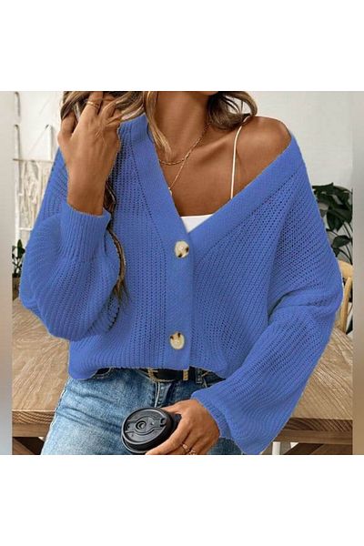 Moka Shopin Bluză din tricot cu detaliu cu nasturi MokaShopin