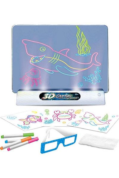 COOYA 3D drawing board,with light,eye protection design,24.5*19cm,suitable for children over 3 years old