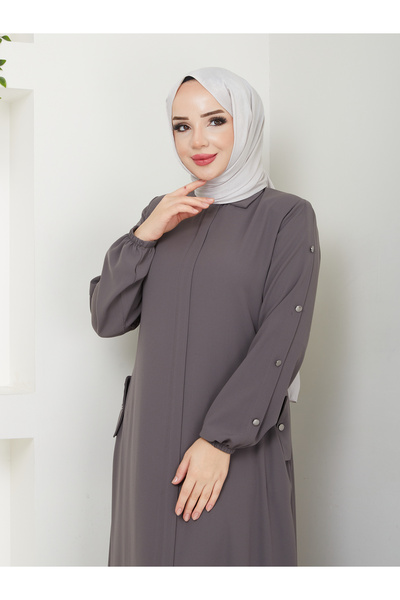 MODA ESRE FASHION Îmbrăcăminte hijab - A-Line Sports Ferace cu mânecă plisată...