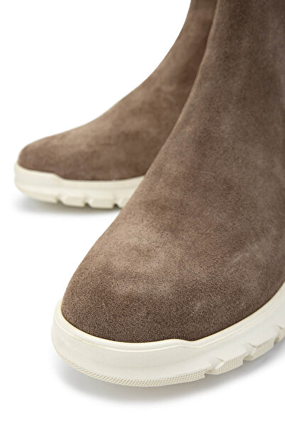 Tamer Tanca Erkek Hakiki Deri Bej Süet Casual Bot