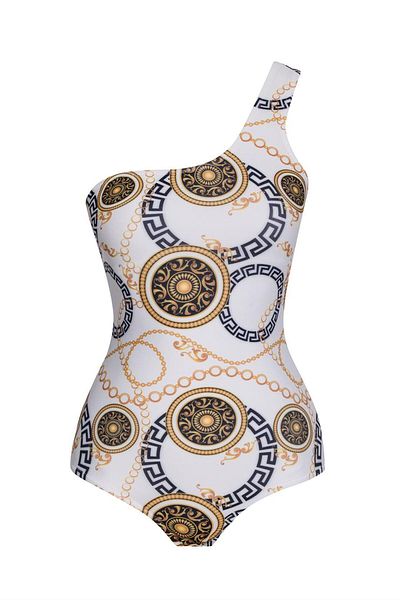 SAILOR moda Costum de baie Pareo pe un umăr