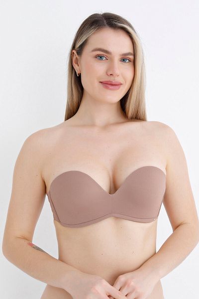 NBB Σουτιέν Push Up Strapless Mink Strapless