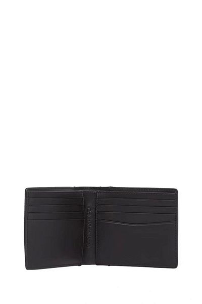 Calvin Klein Men's Embossed Logo Black Leather Wallet