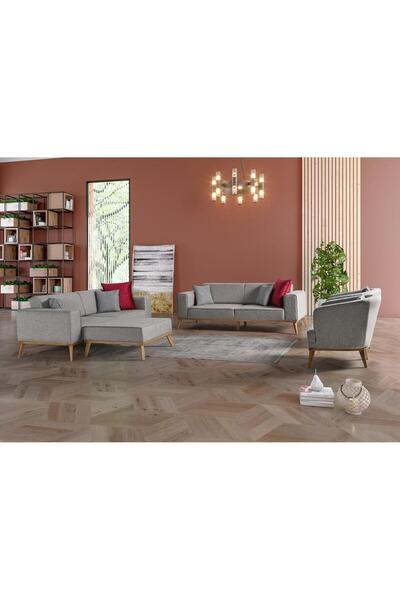 Mobilya Dükkanım Md Barcelona 3 3 1 Puf Koltuk Takımı Rf106