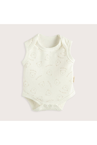 Chakra Cool Bear 3'lü Kolsuz Body Set Ekru/Lacivert