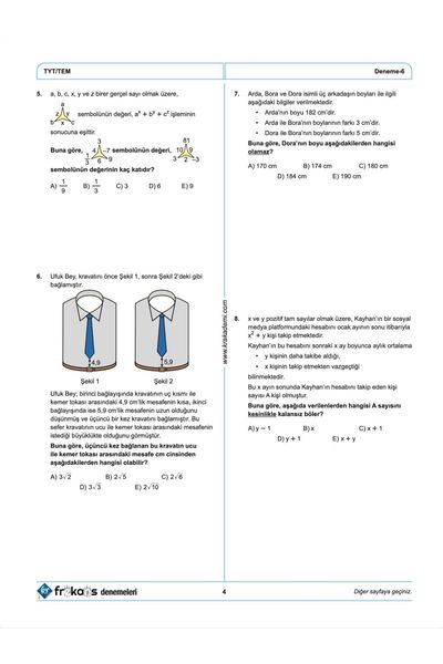 KR Akademi Yayınları 2026 Tyt Matematik 10'lu Frekans Denemeleri