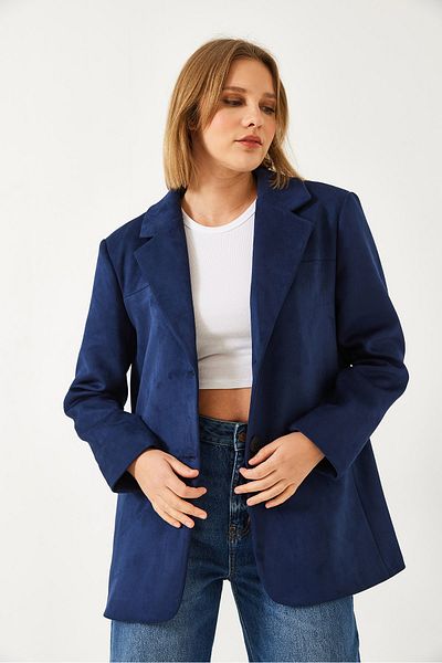 Bianco Lucci Women's Two-Button Suede Jacket 60261244