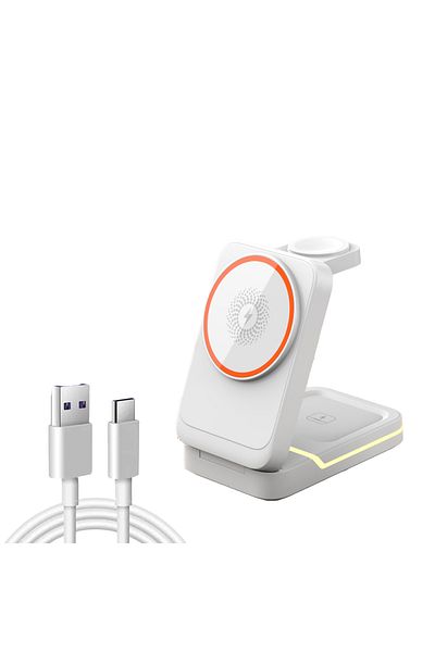 Choice Magnetic Wireless Charger For iPhone 16 15 14 13 12 Pro Max/Mini/Plus/ iWatch/Airpods Foldable Wi...