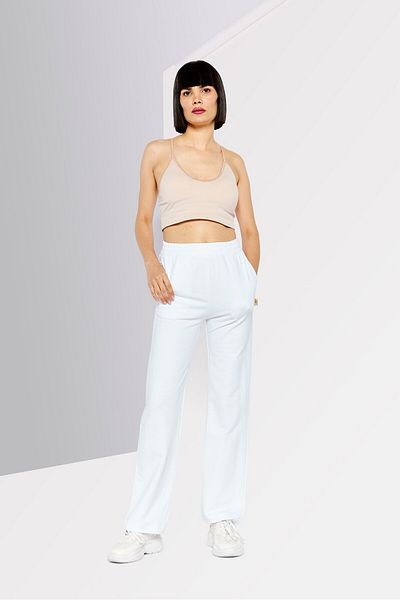 Plein Sport Women Sportwear Fit Brand Logo Training Track Pant, White